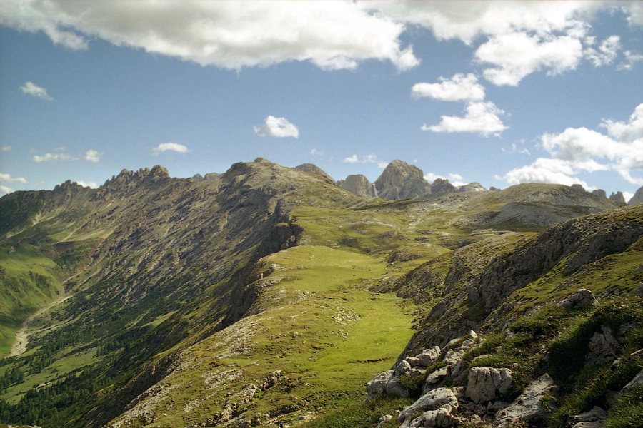Paesaggio alpino della Val Gardena e dell’Alpe di Siusi